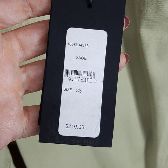 MONFRERE Mens Jeans Size 33 Green Lightweight Linen Denim BRANDO SLIM $210 - Picture 2 of 10